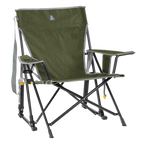 Luxury Camp Kickback Rocker - Choice 345 - Freestyle Rocker Portable Outdoor Folding Chair - Heathered Loden