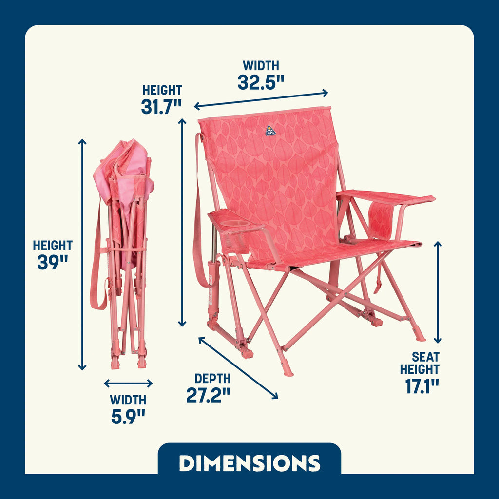 Luxury Camp Kickback Rocker - Choice 345 - Freestyle Rocker Portable Outdoor Folding Chair Detail