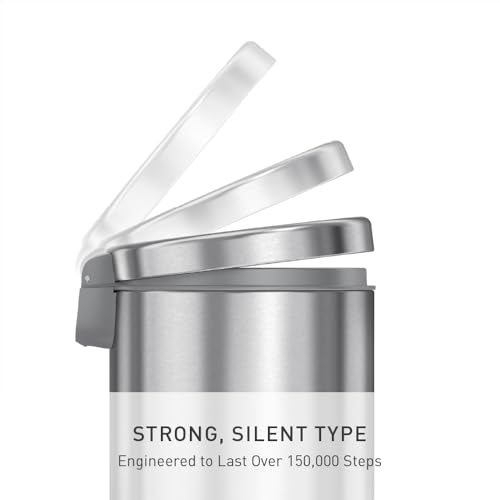 Modern simplehuman Round Step Can, 4.5L / 1.2 for Daily Use