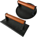 Firsgrill Burger Press 7.08" Round & 8.3”X4.3”Rectangle Heavy-Duty Cast Set