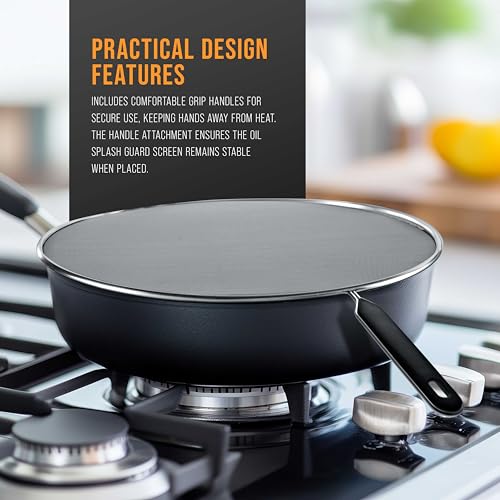 Classic U.S. Kitchen Supply 4-Piece Stainless Steel Splatter Guard Set (13", for Daily Use