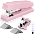Pink Office Stapler, 25 Sheet Capacity with for Daily Use