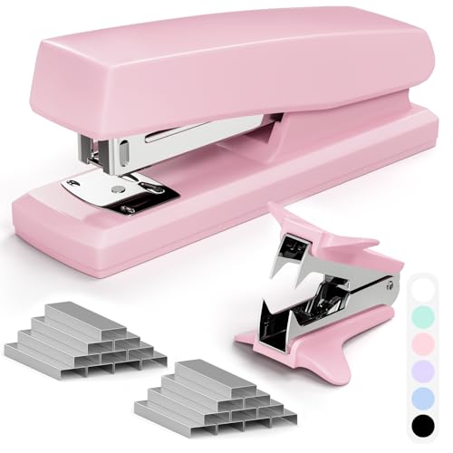 Pink Office Stapler, 25 Sheet Capacity with for Daily Use
