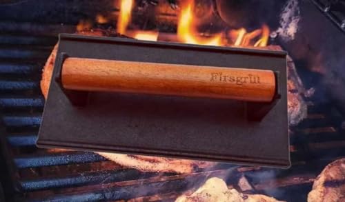 Firsgrill Burger Press 7.08" Round & 8.3”X4.3”Rectangle Heavy-Duty Cast Set