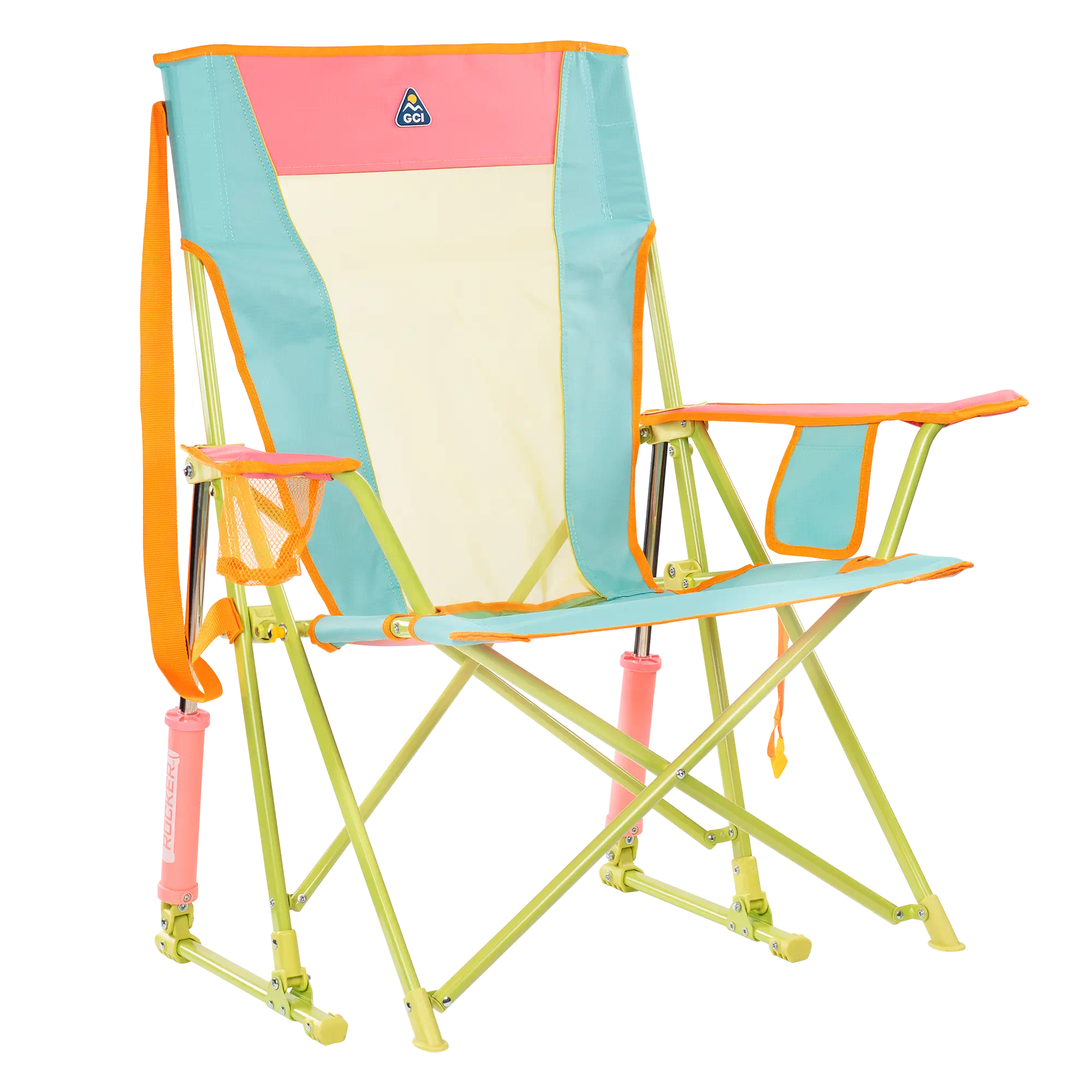 Smooth Motion Comfort Pro Rocker - Choice 375 - Freestyle Rocker Portable Outdoor Folding Chair - Sweet Tea