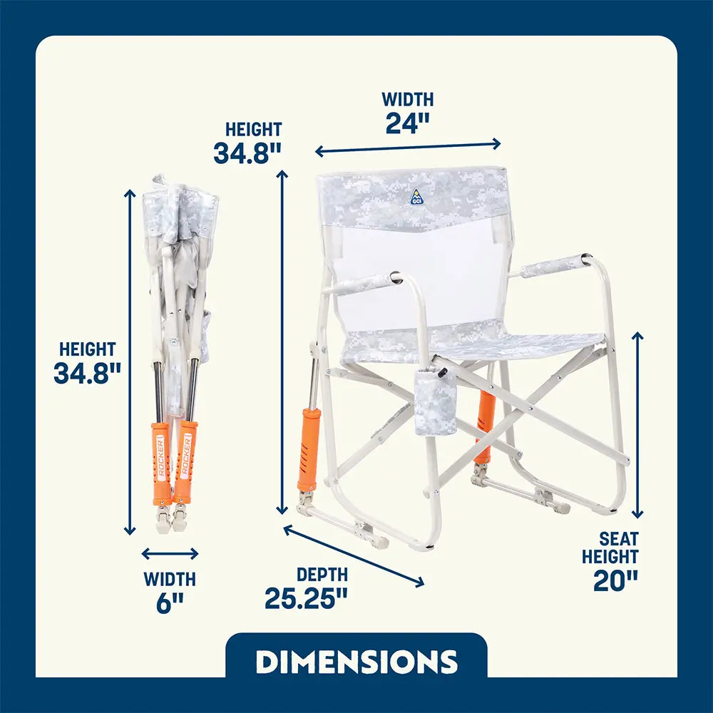 Heavy-Duty Freestyle Freestyle Rocker Elite - Choice 460 - RoadTrip Rocker Smooth Motion Camp Chair Detail