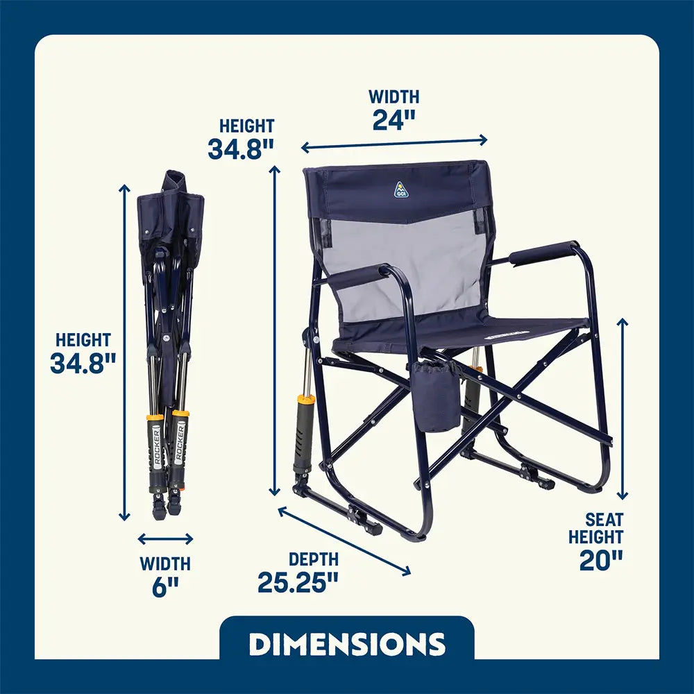 Heavy-Duty Freestyle Freestyle Rocker Elite - Choice 460 - RoadTrip Rocker Smooth Motion Camp Chair Detail