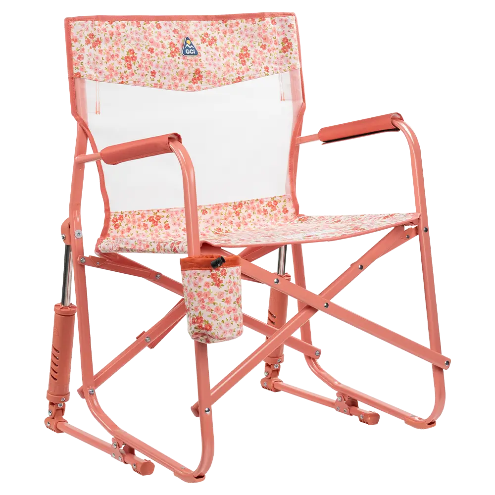 Heavy-Duty Freestyle Freestyle Rocker Elite - Choice 460 - RoadTrip Rocker Smooth Motion Camp Chair - Pink Sundress