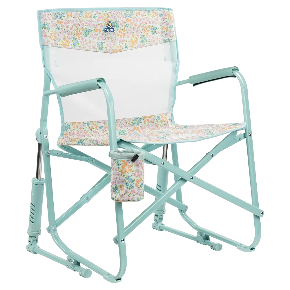 Heavy-Duty Freestyle Freestyle Rocker Elite - Choice 460 - RoadTrip Rocker Smooth Motion Camp Chair - Teal Sundress