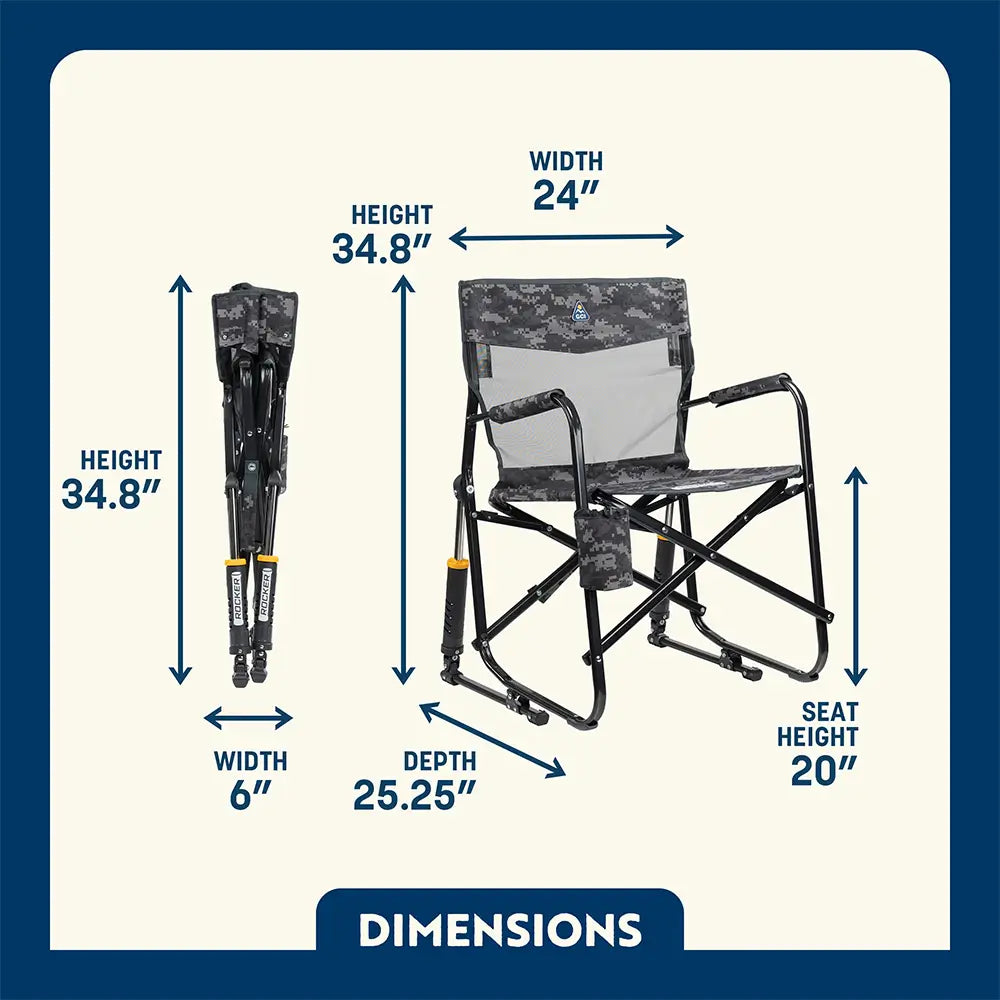 Heavy-Duty Freestyle Freestyle Rocker Elite - Choice 460 - RoadTrip Rocker Smooth Motion Camp Chair Detail