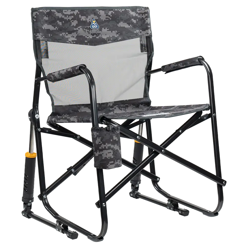 Heavy-Duty Freestyle Freestyle Rocker Elite - Choice 460 - RoadTrip Rocker Smooth Motion Camp Chair - Cool Gray Camo
