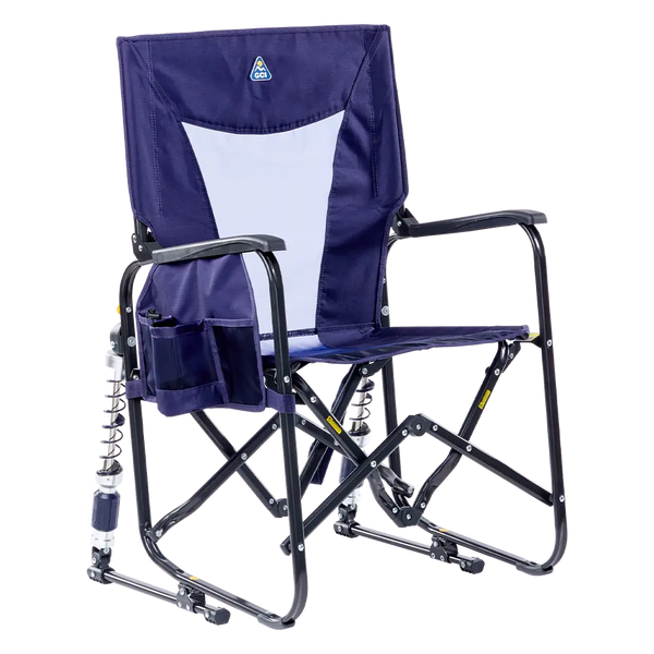 Heavy-Duty Freestyle Adjustable Rocker - Choice 573 - RoadTrip Rocker Smooth Motion Camp Chair - Rich Blue