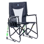 Heavy-Duty Freestyle Adjustable Rocker - Choice 573 - RoadTrip Rocker Smooth Motion Camp Chair - Dark Charcoal