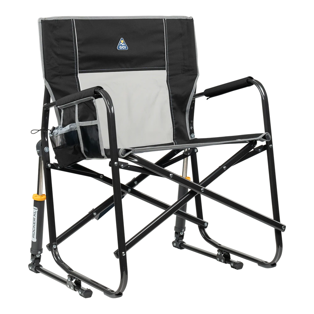 Heavy-Duty Freestyle Freestyle Rocker XL - Choice 552 - Patented Spring-Action Rocking Chair for Camping - Black