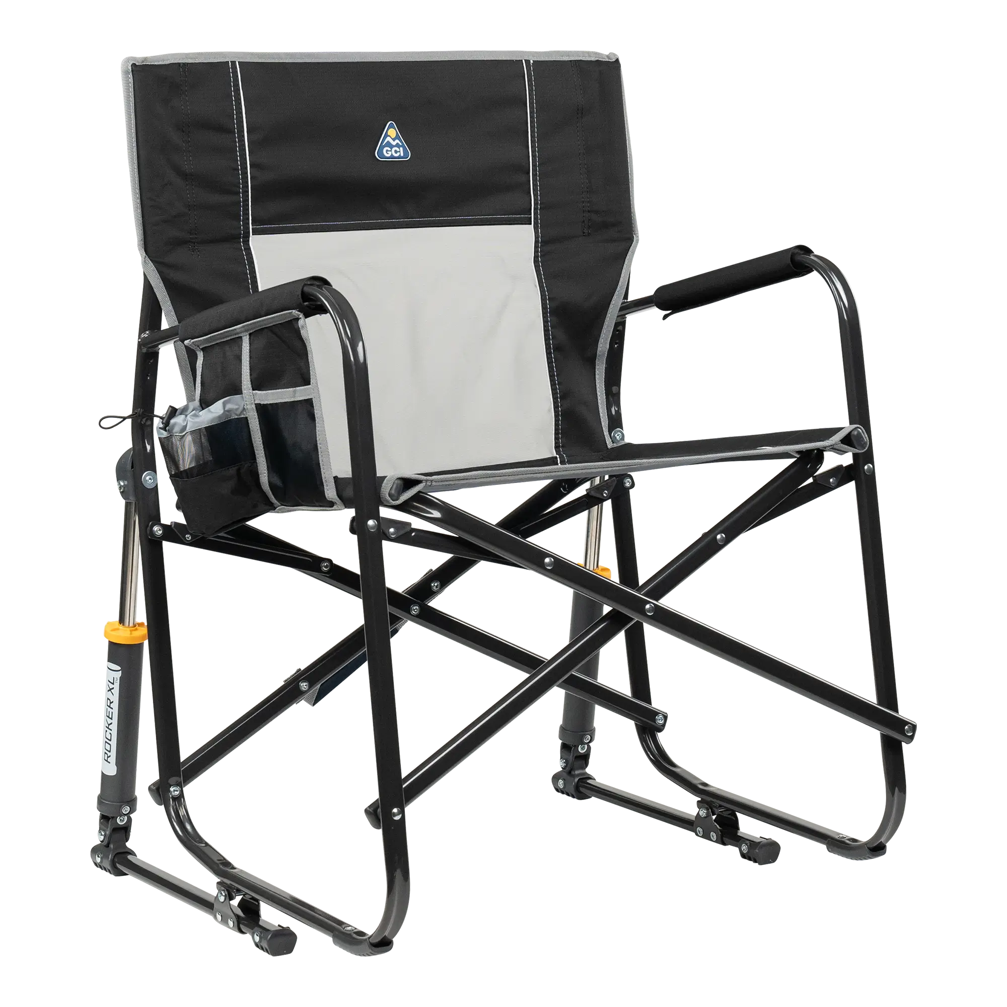 Heavy-Duty Freestyle Freestyle Rocker XL - Choice 552 - Patented Spring-Action Rocking Chair for Camping - Black