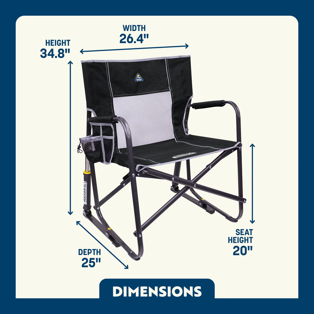 Heavy-Duty Freestyle Freestyle Rocker XL - Choice 552 - Patented Spring-Action Rocking Chair for Camping Detail