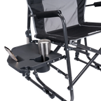 Luxury Camp Freestyle Rocker XL with Side Table - Choice 836 - Heavy-Duty Kickback Rocker with Beverage Holder Detail