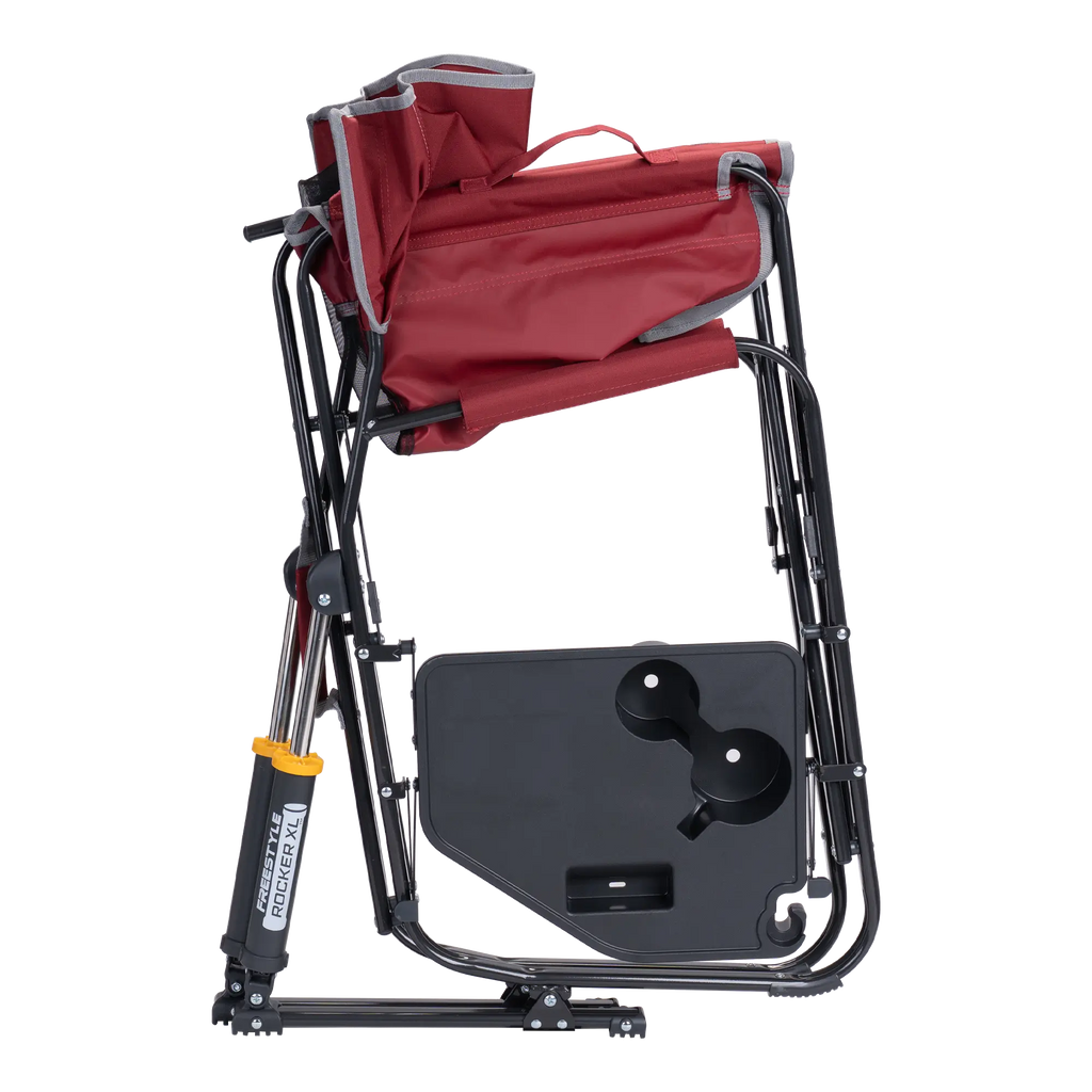 Luxury Camp Freestyle Rocker XL with Side Table - Choice 836 - Heavy-Duty Kickback Rocker with Beverage Holder Detail