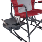 Luxury Camp Freestyle Rocker XL with Side Table - Choice 836 - Heavy-Duty Kickback Rocker with Beverage Holder Detail