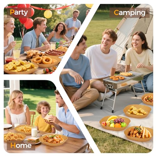 Eco-Friendly Air Fryer Paper Liners, 125Pcs Parchment Paper, Air Fryer Liners Set