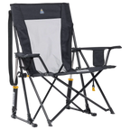 Patented Spring-Action Comfort Pro Rocker XL - Choice 107 - Freestyle Rocker Portable Outdoor Folding Chair - Heathered Charcoal