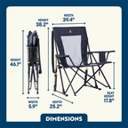 Patented Spring-Action Comfort Pro Rocker XL - Choice 107 - Freestyle Rocker Portable Outdoor Folding Chair Detail