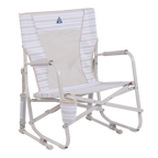 Luxury Camp Beach Rocker - Choice 712 - Patented Spring-Action Rocking Chair for Camping - Neutral Stripe