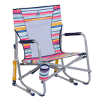 Luxury Camp Beach Rocker - Choice 712 - Patented Spring-Action Rocking Chair for Camping - Multi Stripe