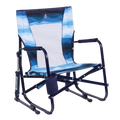Luxury Camp Beach Rocker - Choice 712 - Patented Spring-Action Rocking Chair for Camping - Blue Beach Wave