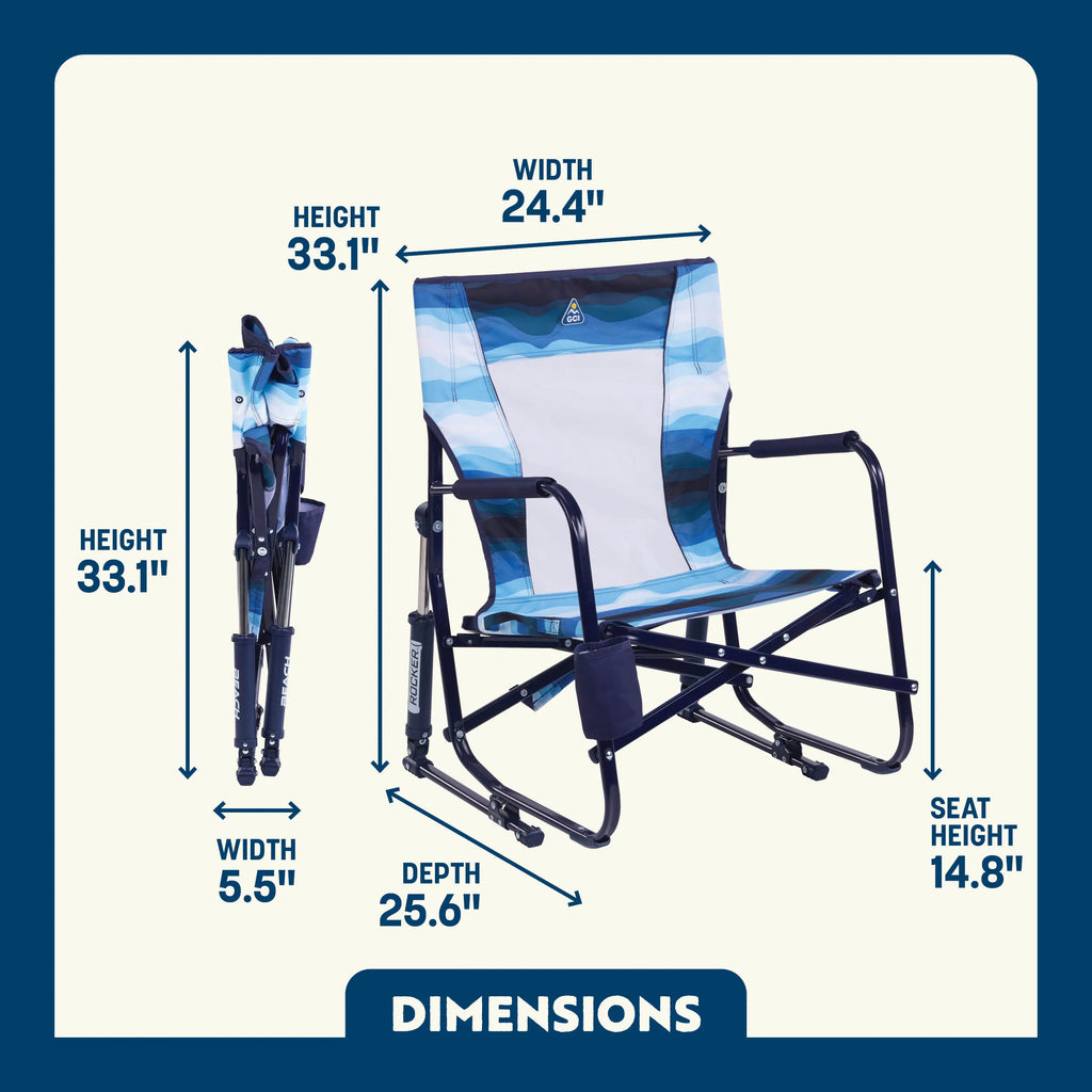 Luxury Camp Beach Rocker - Choice 712 - Patented Spring-Action Rocking Chair for Camping Detail