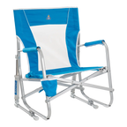 Luxury Camp Beach Rocker - Choice 712 - Patented Spring-Action Rocking Chair for Camping - Saybrook Blue