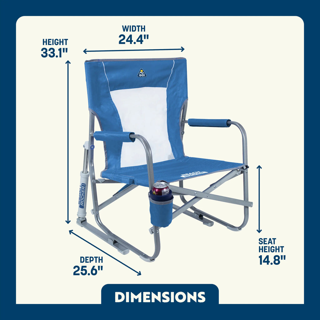 Luxury Camp Beach Rocker - Choice 712 - Patented Spring-Action Rocking Chair for Camping Detail