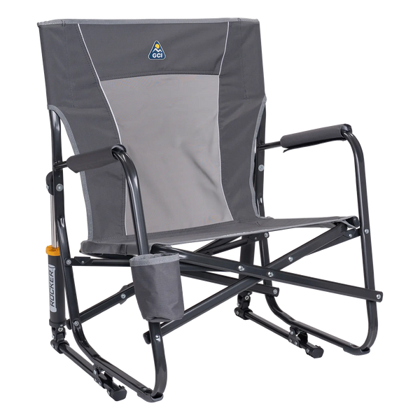 Patented Spring-Action FirePit Rocker - Choice 737 - Patented Spring-Action Rocking Chair for Camping - Pewter