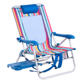 Low-Profile Big Surf with Slide Table - Choice 334 - Rust-Resistant Aluminum Sand-Friendly Lounge Chair - Multi Stripe