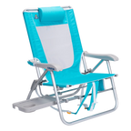 Low-Profile Big Surf with Slide Table - Choice 334 - Rust-Resistant Aluminum Sand-Friendly Lounge Chair - Seafoam Green