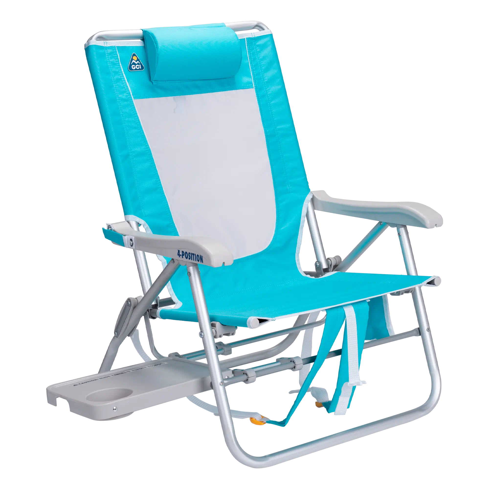 Low-Profile Big Surf with Slide Table - Choice 334 - Rust-Resistant Aluminum Sand-Friendly Lounge Chair - Seafoam Green