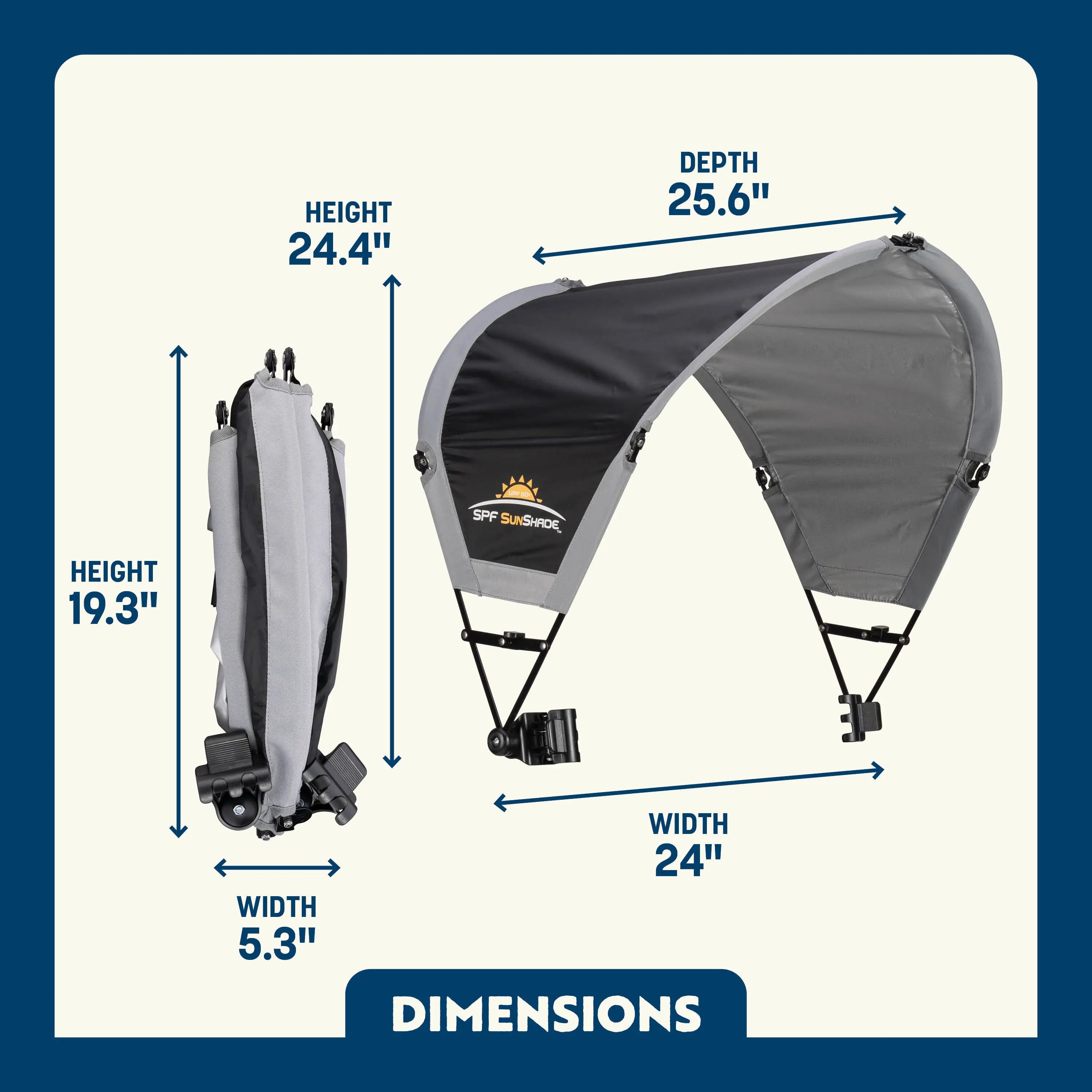 Heavy Duty SunShade Accessory - Choice 361 - Portable Beach Canopy with Adjustable Shade Angle Detail