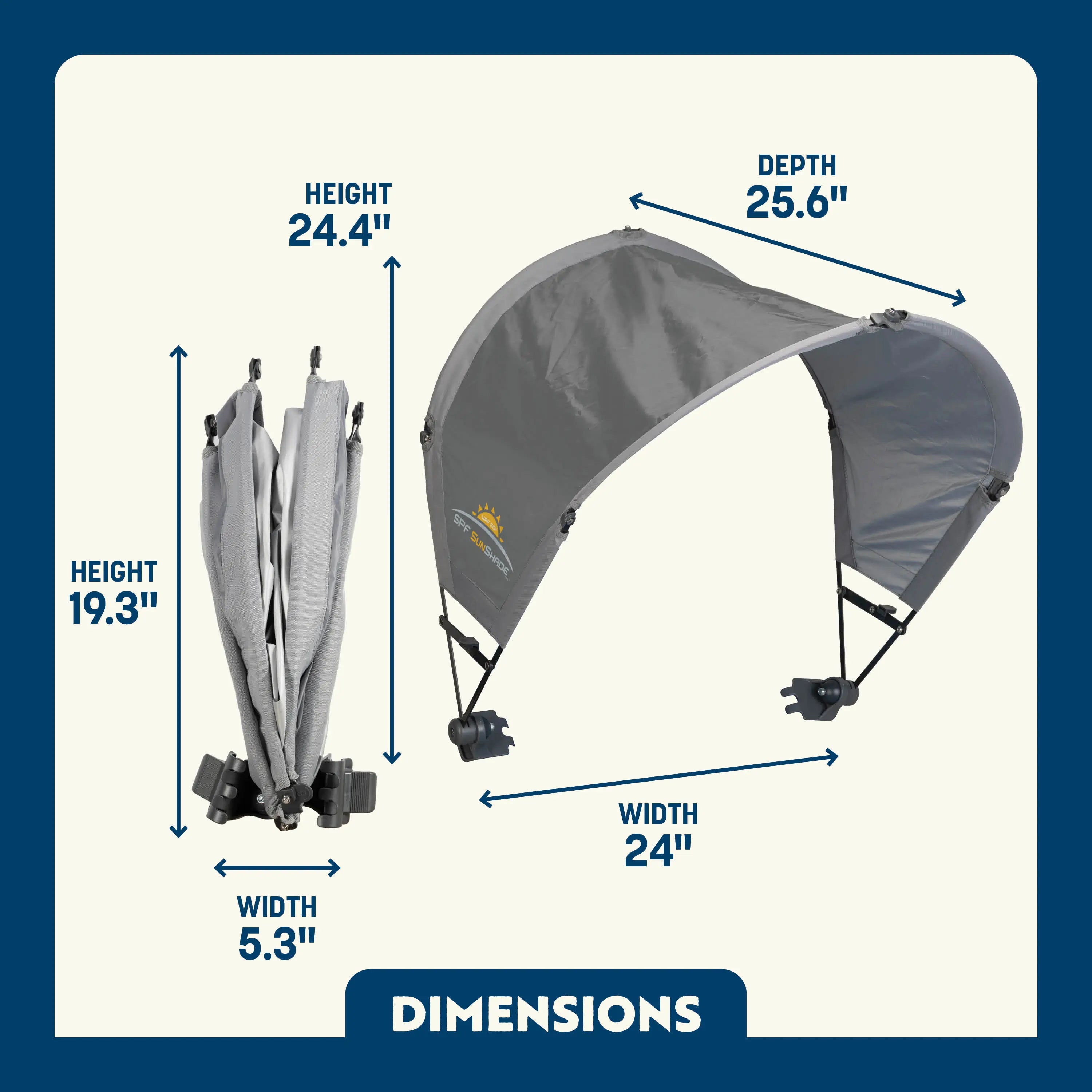 Heavy Duty SunShade Accessory - Choice 361 - Portable Beach Canopy with Adjustable Shade Angle Detail