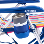Low-Profile Backpack Beach Chair - Choice 709 - Portable Heavy-Duty Low Boy Chair for Ocean Side Detail