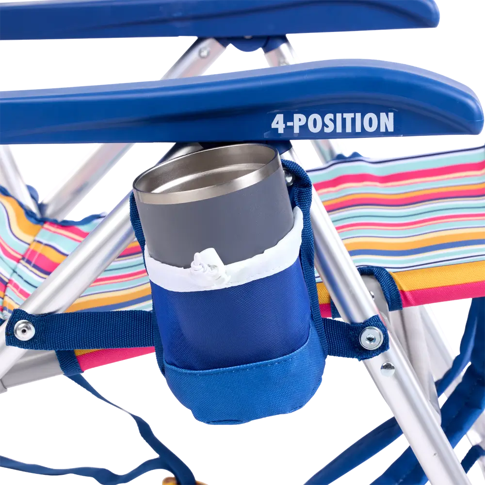 Low-Profile Backpack Beach Chair - Choice 709 - Portable Heavy-Duty Low Boy Chair for Ocean Side Detail