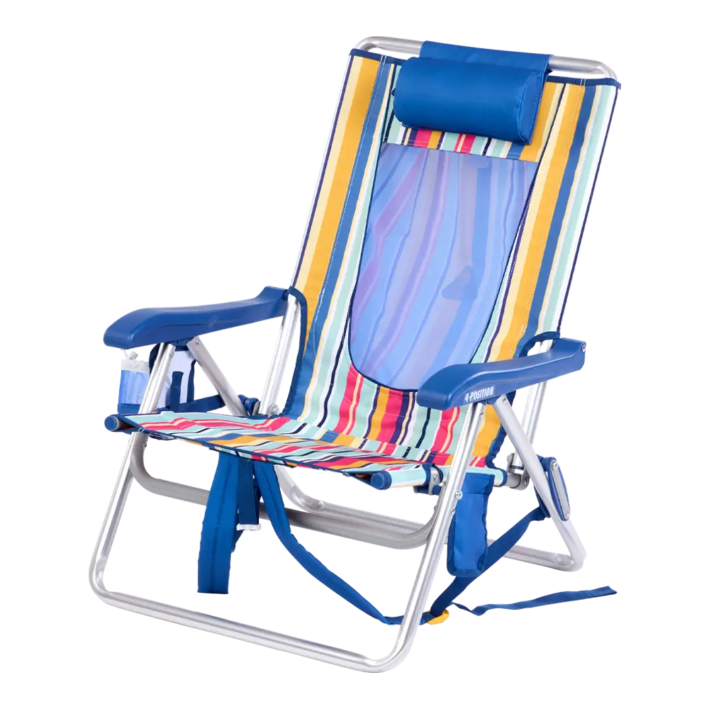 Low-Profile Backpack Beach Chair - Choice 709 - Portable Heavy-Duty Low Boy Chair for Ocean Side Detail