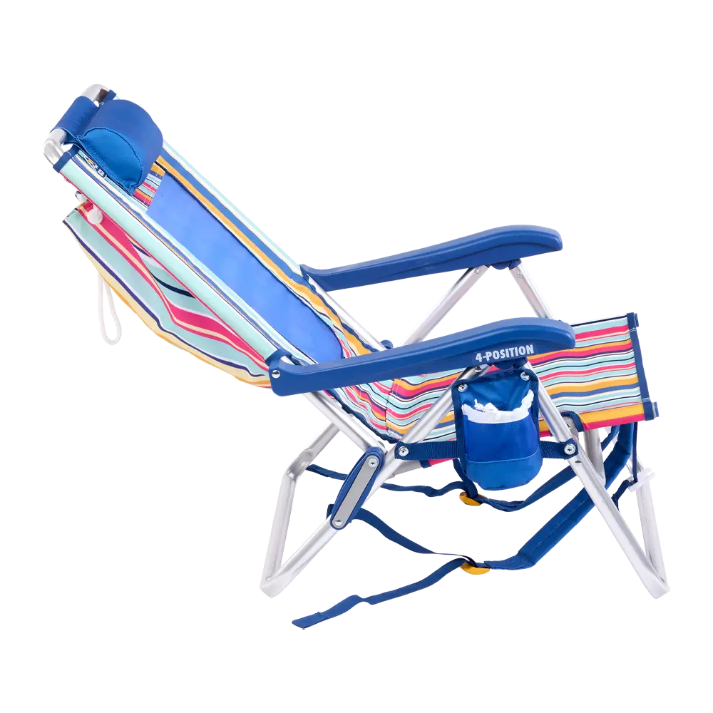 Low-Profile Backpack Beach Chair - Choice 709 - Portable Heavy-Duty Low Boy Chair for Ocean Side Detail