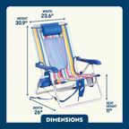 Low-Profile Backpack Beach Chair - Choice 709 - Portable Heavy-Duty Low Boy Chair for Ocean Side Detail