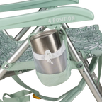 Low-Profile Backpack Beach Chair - Choice 709 - Portable Heavy-Duty Low Boy Chair for Ocean Side Detail