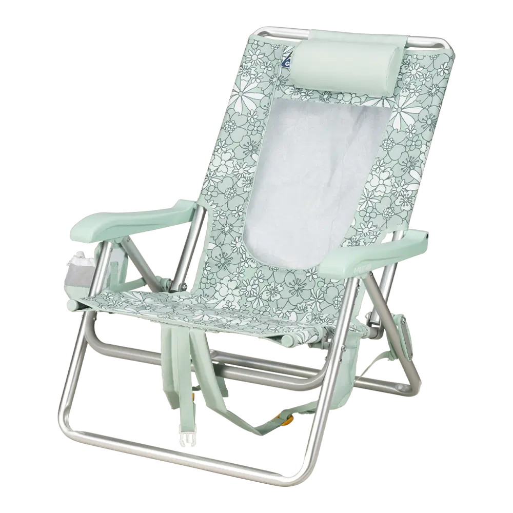 Low-Profile Backpack Beach Chair - Choice 709 - Portable Heavy-Duty Low Boy Chair for Ocean Side Detail
