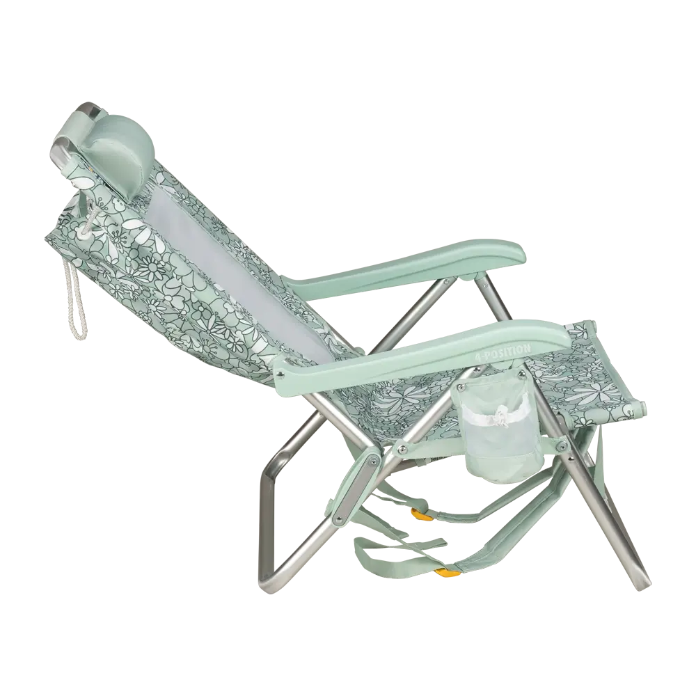Low-Profile Backpack Beach Chair - Choice 709 - Portable Heavy-Duty Low Boy Chair for Ocean Side Detail