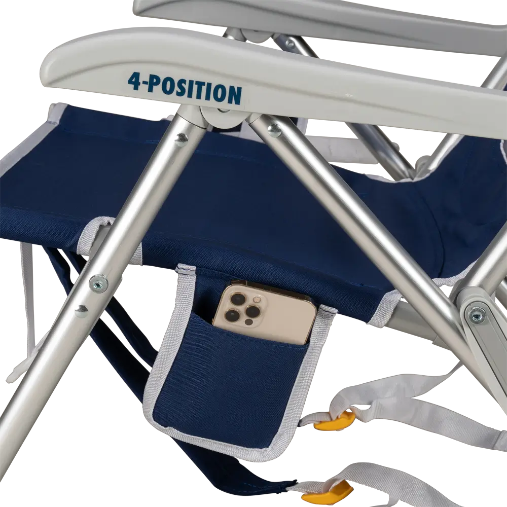 Low-Profile Backpack Beach Chair - Choice 709 - Portable Heavy-Duty Low Boy Chair for Ocean Side Detail