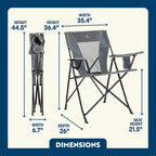 Micro-Folding Comfort Quad Chair - Choice 989 - Pico Compact Folding Camp Chair with Carry Bag Detail