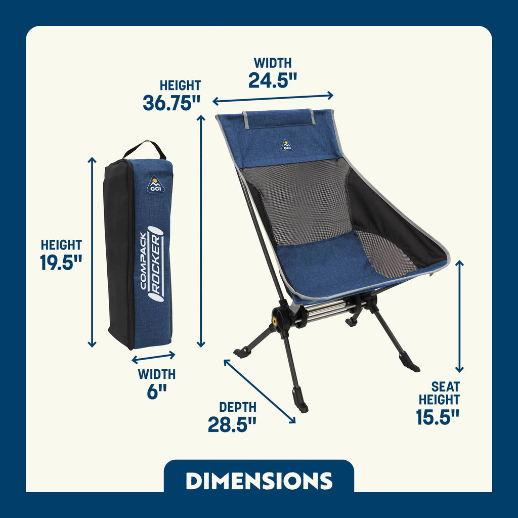 Heavy-Duty Freestyle ComPack Rocker - Choice 980 - RoadTrip Rocker Smooth Motion Camp Chair Detail