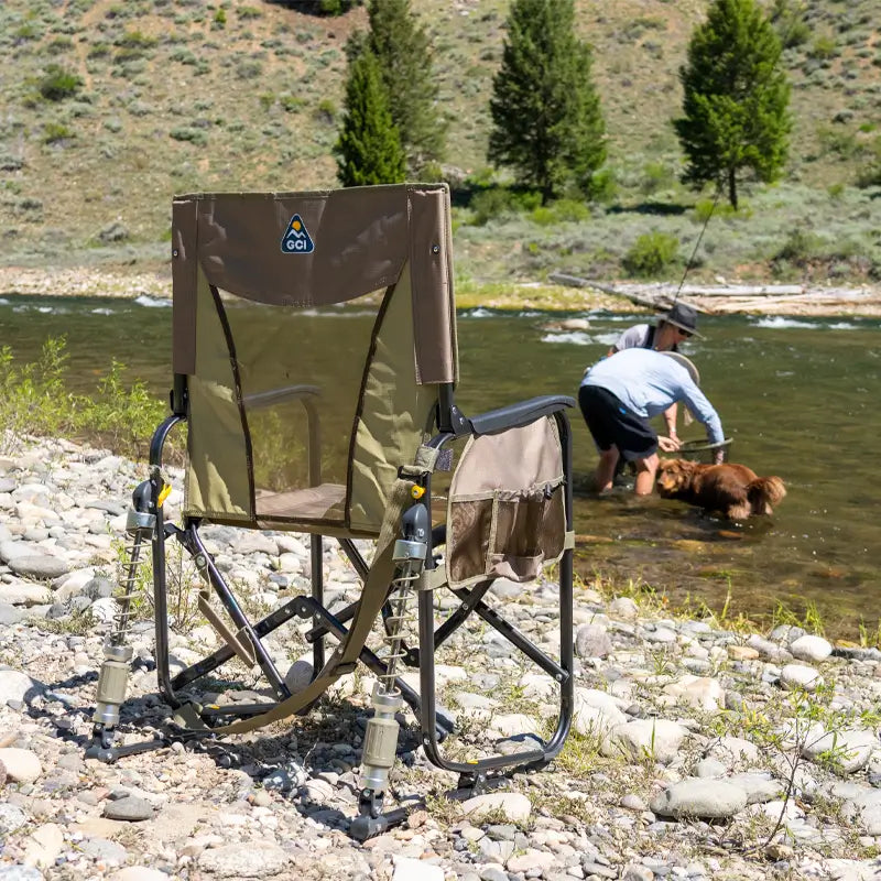 Heavy-Duty Freestyle Adjustable Rocker - Choice 573 - RoadTrip Rocker Smooth Motion Camp Chair Detail